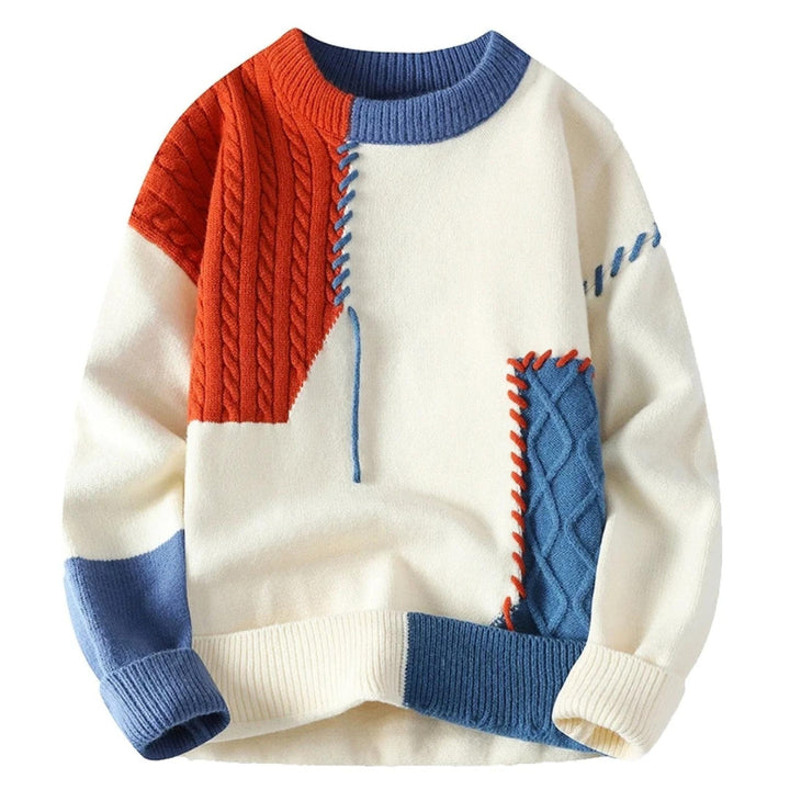 Leo - Cozy Patchwork Sweater