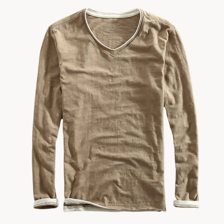 Jackson - Cozy Long Sleeve V-Neck Shirt