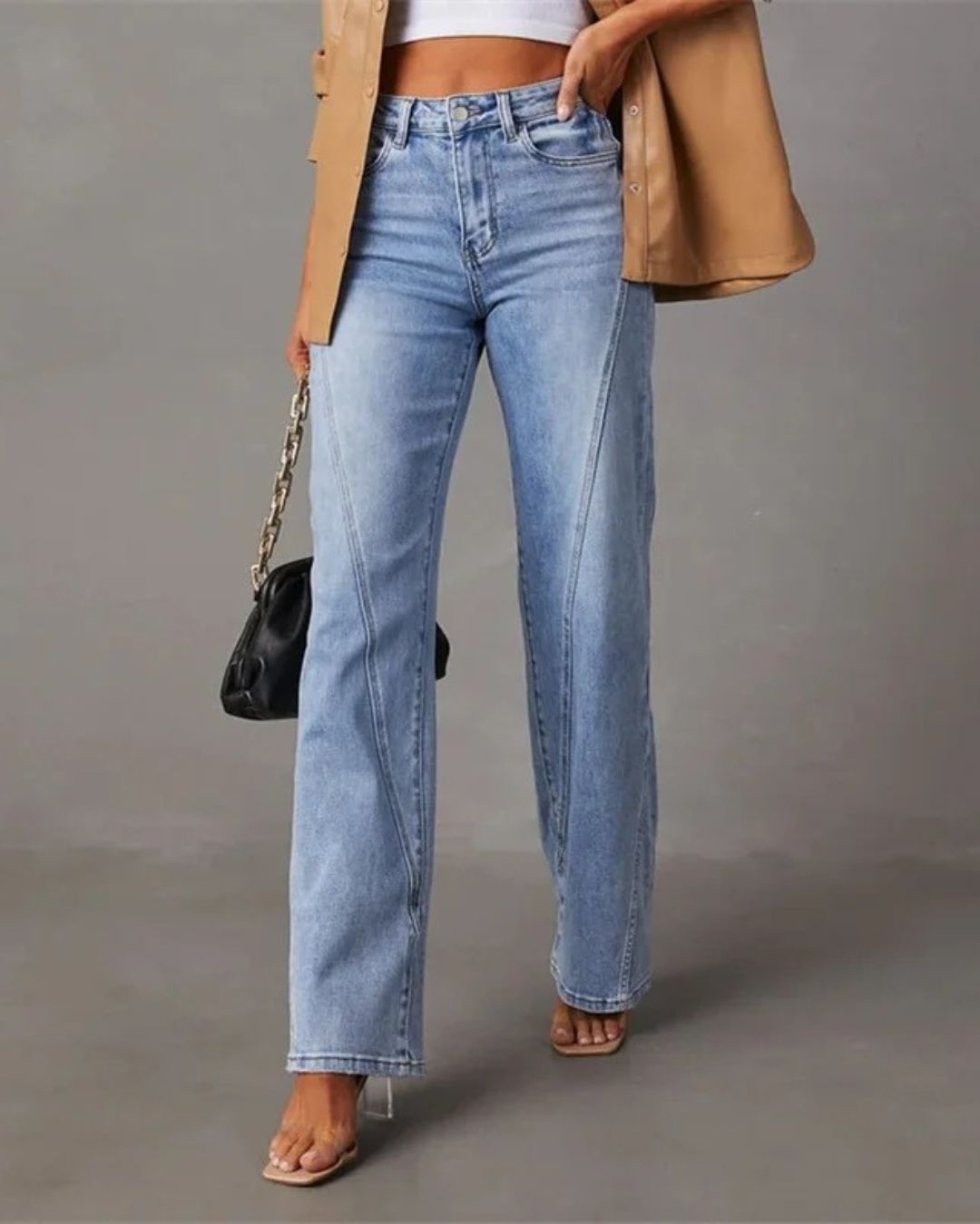 Thea - High Waisted Flared Jeans