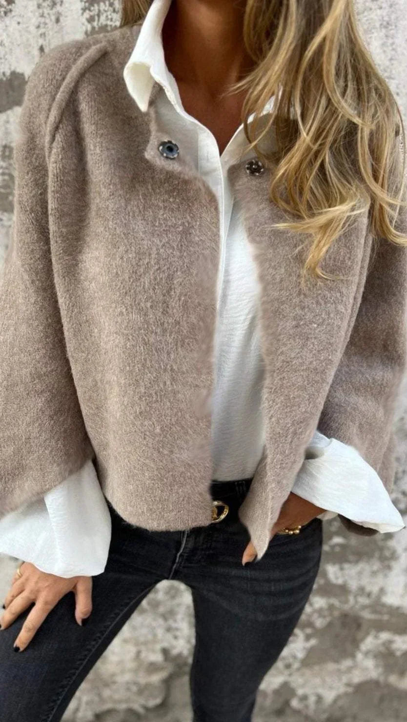 Courtney - Round Neck Warm Coat