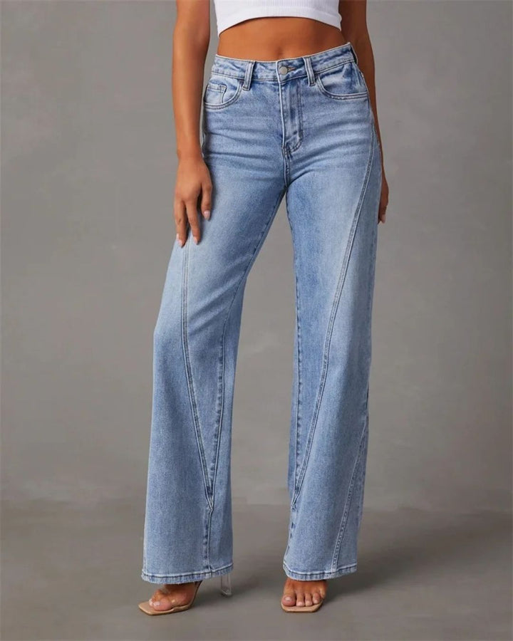 Thea - High Waisted Flared Jeans