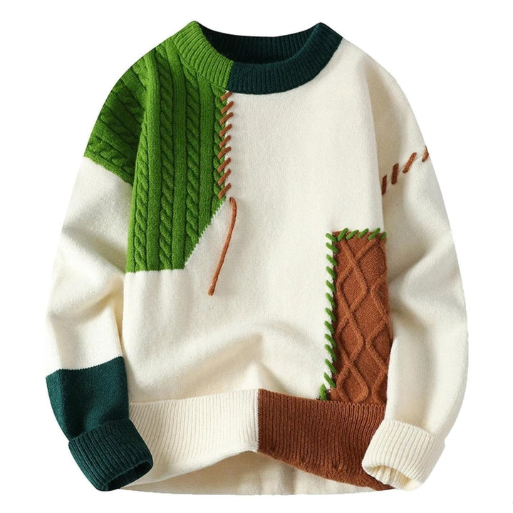 Leo - Cozy Patchwork Sweater