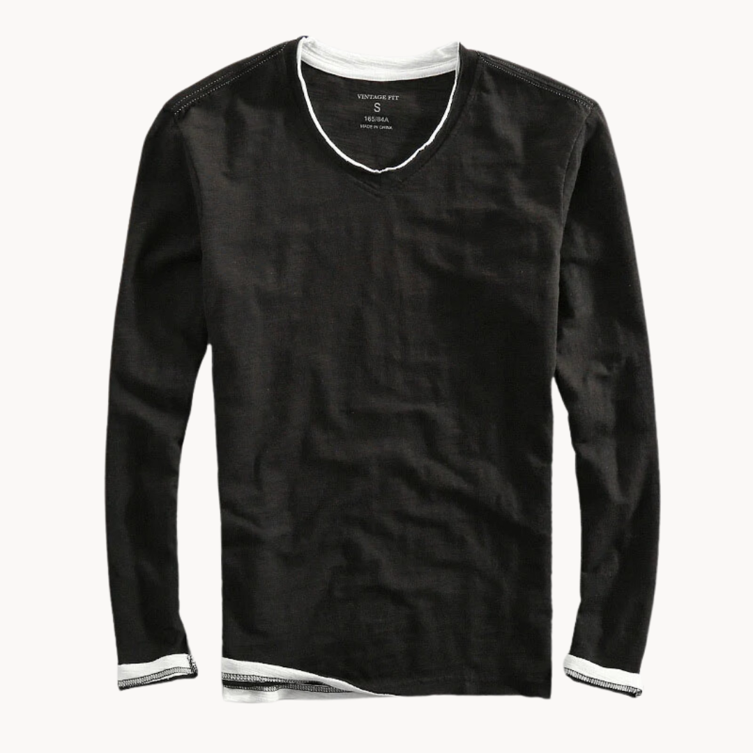 Jackson - Cozy Long Sleeve V-Neck Shirt