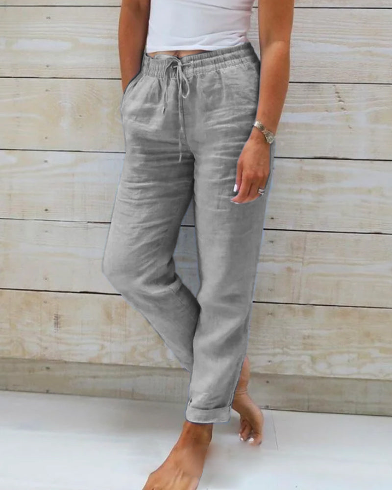 Monica™ Pants with Elastic Waistband Cotton&Linen blend (1+1 FREE)