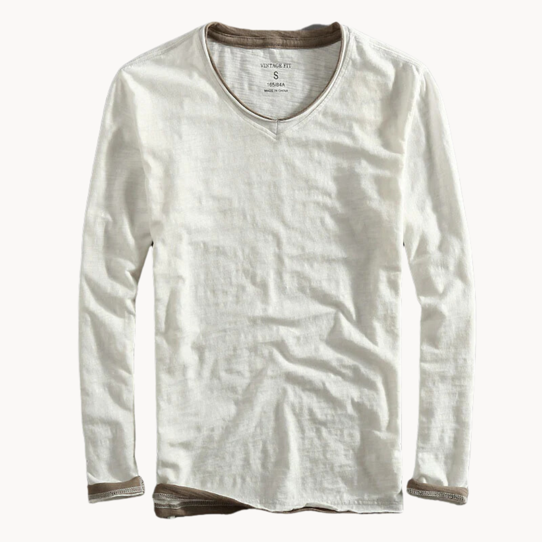 Jackson - Cozy Long Sleeve V-Neck Shirt