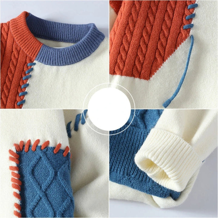 Leo - Cozy Patchwork Sweater